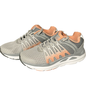 ABEO Woman’s Sneakers Light Grey Coral Size 7 New In Box
